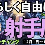 【射手座】♐️2025年12月1日の週♐️私らしく自由に。心の力を強く持てば、新しい道を進んで行ける。いて座、タロットリーディング
