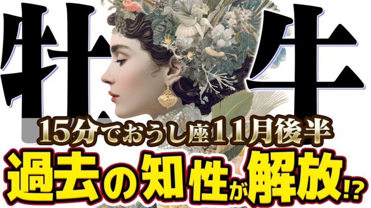 【15分でわかる！おうし座11月後半】衝撃の展開！ あなたの知性と計画性が奇跡を起こす【癒しの眠れる占い】