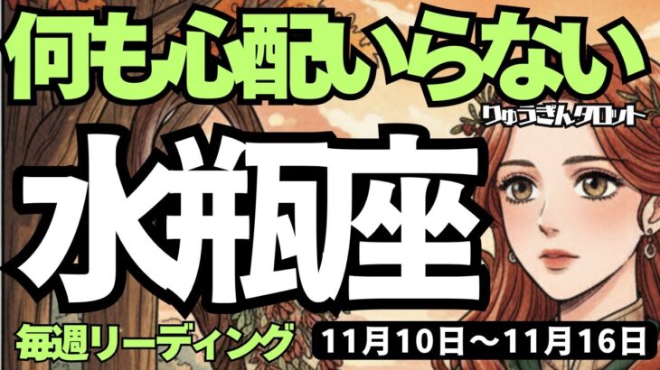 【水瓶座】♒️2025年11月10日の週♒️何も心配いらない😊今は勉強することが吉❣️理想に近づく私だから😍みずがめ座、タロットリーディング🍀