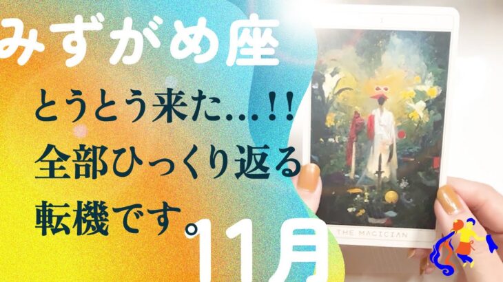 さすがに、断言します。今やらないでいつやるの。変わります、とても。【11月の運勢　水瓶座】