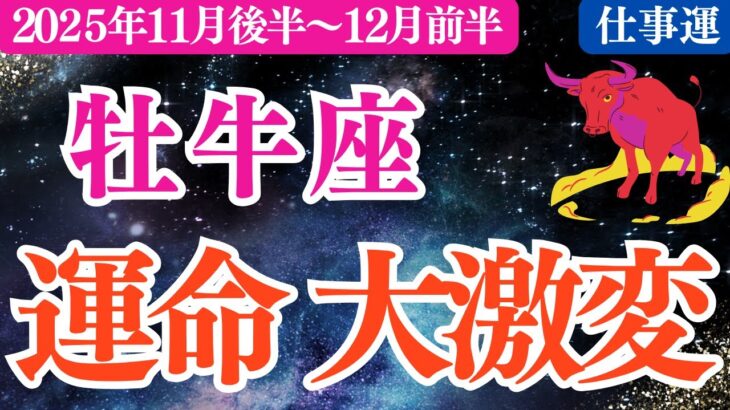 【牡牛座】2025年11月後半～おうし座仕事運「運命大激変‼️」