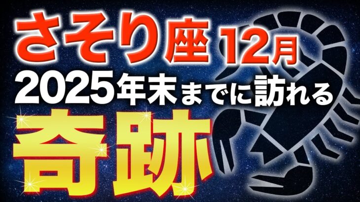 【蠍座♏️金運】2025年もお疲れ様でした✨見逃せない奇跡が訪れます【12星座】