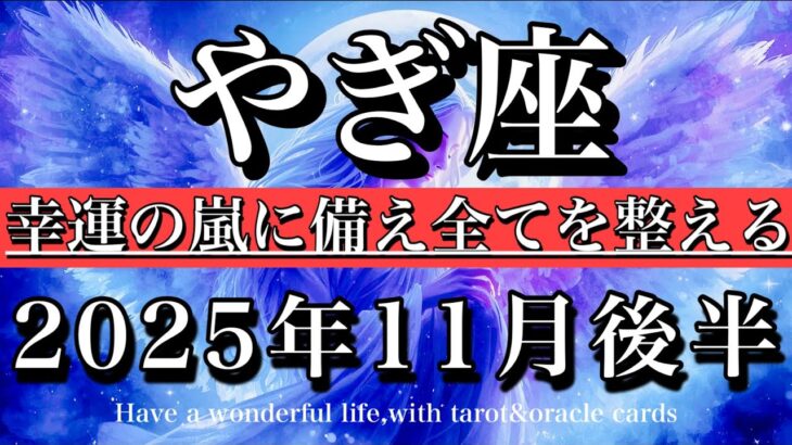 やぎ座♑️11月後半全体運タロット★幸運の嵐に備え全てを整える！Capricorn tarot reading