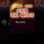 【総合運】水瓶座：2025年11月後半みずがめ座は「苦労、報われる」　#みずがめ座　#水瓶座　#水瓶座の運勢