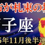 【獅子座】2025年11月後半のしし座の運勢～財布が札束の塊へ～