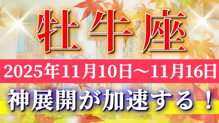 牡牛座 【 おうし座 ♉ 】 毎週タロット (2025年11月10日の週) 鳥肌レベルの奇跡！気持ち上がる神展開✨🔑 Taurus タロット占い タロットリーディング
