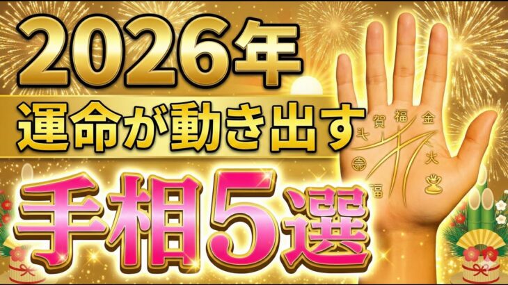 【2026年の手相占い】2026年に運命が動き出す手相5選｜あなたの掌に刻まれた輝く未来！#手相 #占い #運命線