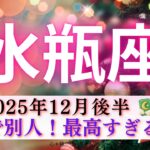 【みずがめ座12月後半】まるで別人😃🌈最高の状態で2025年を締めくくる‼️🙌🏻