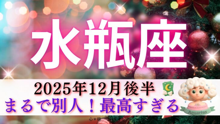 【みずがめ座12月後半】まるで別人😃🌈最高の状態で2025年を締めくくる‼️🙌🏻