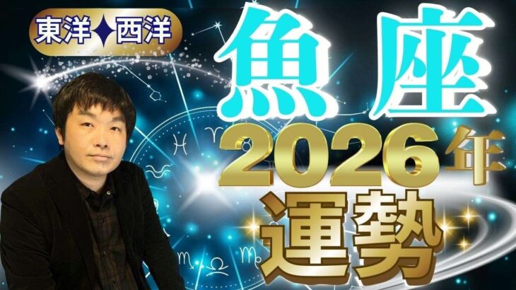 【2026年の運勢・魚座（うお座）】西洋占星術×東洋占…水森太陽が全体運・仕事運＆金運・恋愛運を占います【開運アドバイス＆ラッキーカラー付き】星座×干支