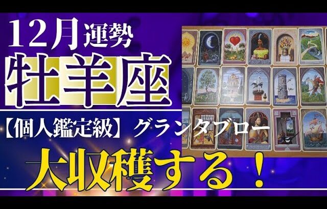 牡羊座♈️12月運勢【50才からの星読み】✨グランタブローリーディングしました！大収穫の月　あきらめないで✨あなたの実力はこんなもんじやない！（仕事運　金運）タロット＆オラクル＆ルノルマンカード