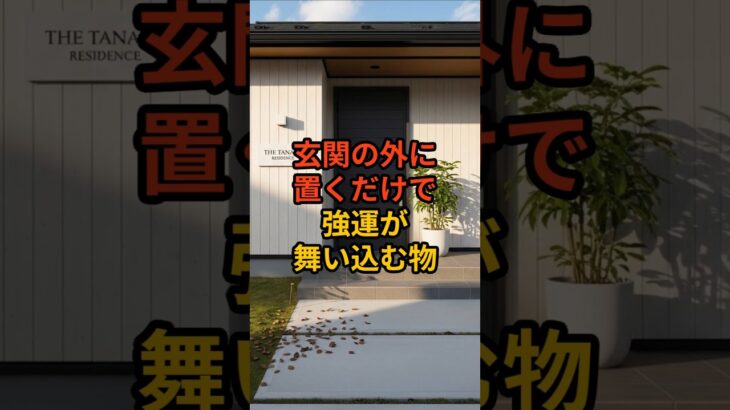 玄関の外に置くだけで強運が舞い込む最強の物パート2 #shorts #風水 #金運 #金運アップ
