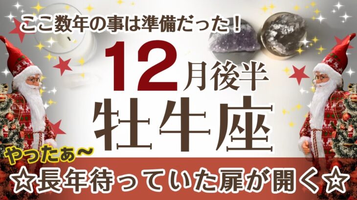 おうし座さんへ【12月後半】扉が開く☆長い間待っていた事が思いっきり飛躍する！自己実現♦︎子供心/童心/楽しむ/勇気 ポイント…忍耐が報われる時なので勇気を出して！☆アファメーションで引き寄せ☆
