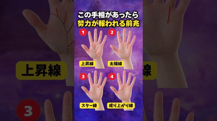 【手相占い】努力が報われる前兆の手相4選 #手相 #占い