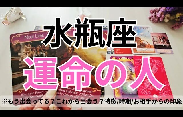 【水瓶座】運命のお相手💕🌟特徴/相手からの印象/時期やシチュエーション/2人の未来💖タロット占い🔮