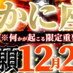 蟹座さんへ12月後半この日が凄い👑【断然！嬉しいメッセージが届く😳最高の締めくくり】✡️キャラ別鑑定付き✡️　