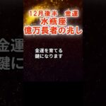【金運】水瓶座：2025年12月後半みずがめ座は「億万長者の兆し」　#みずがめ座　#水瓶座　#水瓶座の運勢
