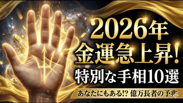 【手相占い】2026年に金運が急上昇しやすい人に現れる特別な手相10選 #手相 #占い