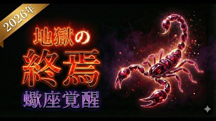 【2026年運勢】孤独に耐えた蠍座へ。不遇期に終止符。世界がひざまずく大逆転