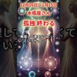 【水瓶座さん】12月後半から１月前半の「みずがめ座」〜孤独終わる　ずっと一人で耐えてた〜#shorts
