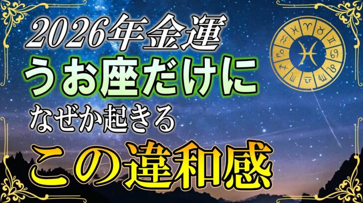 魚座♓】2026年、魚座から始まっている「今までと違う」金運の動き