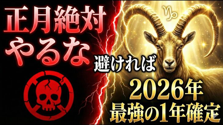 【2026年運勢】一人で耐え抜いた山羊座へ。1月あなたの時代が始まります。