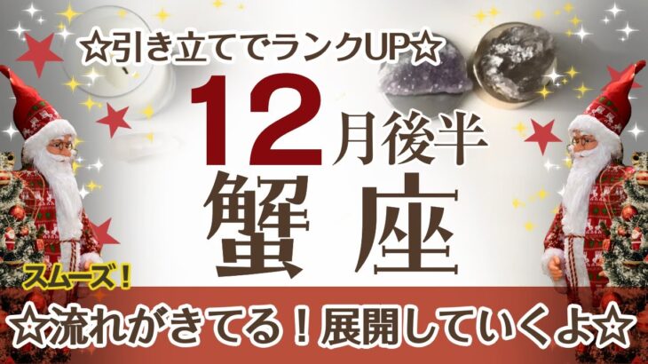 かに座さんへ♊️【12月後半】ランクUP☆もう大河の流れに乗っている｢ちゃんと見ていてくれた人がいた！展開していくよ｣♦︎スムーズ/流れ ポイント…焦らず相手に任せちゃおう☆アファメーションで引き寄せ
