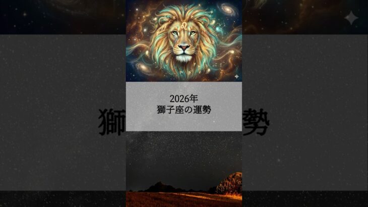 2026年 獅子座の運勢 #しし座 #獅子座 #運勢 #占い #占い師   #星占い #星座占い #星座 #12星座 #2026年