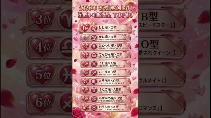 #占い #星座占い #血液型占い #恋愛運