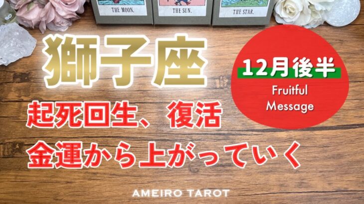 【獅子座12月後半】恋愛・お金の起死回生と復活‼️感情を表に出して浄化しておくと2026年が素敵なスタートになりそう😆🍀
