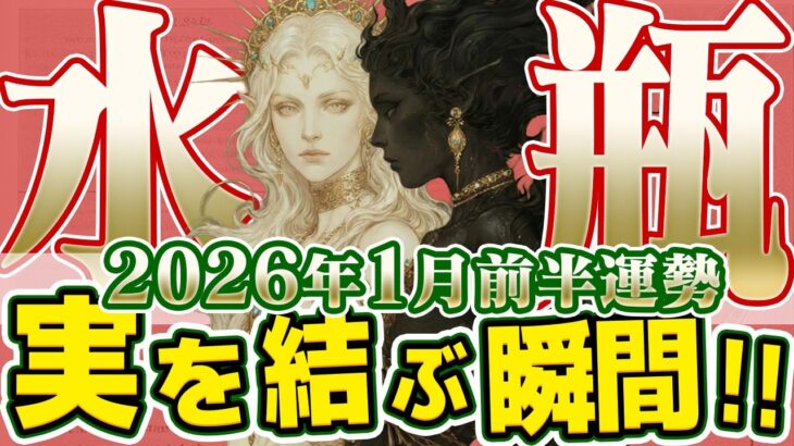 【みずがめ座2026年1月前半】夢を叶える収穫期！過去に蒔いた種が、ついに実を結ぶ瞬間【癒しの眠れる占い】