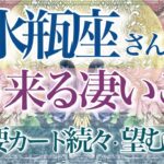 【みずがめ座さん🌙】🔮もう来る凄いこと👏✨魅力全開‼️人気運の高まり✨名声を手に入れる‼️願っていた理想の変化が起こります💫【タロット・ルノルマン・オラクルカード占い】