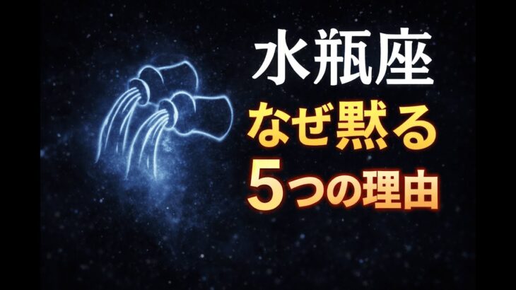 水瓶座が黙る理由5選｜静かになった本当の心理とは