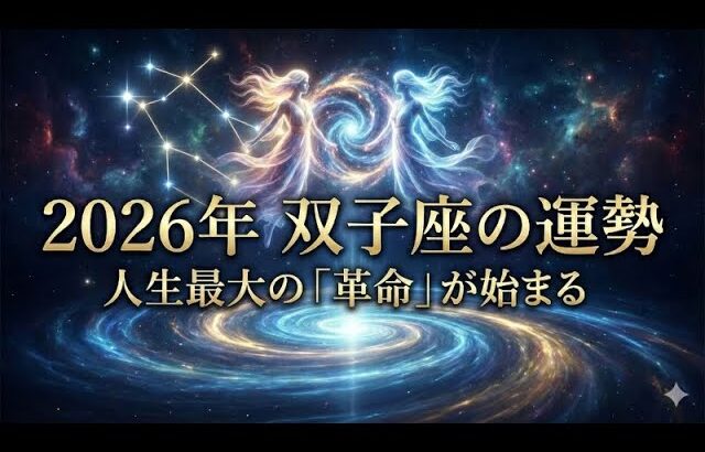 【2026年 双子座の運勢】人生最大の「革命」が始まる。覚醒せよ、時代の寵児たち  #ふたご座 #双子座 #運勢 #占い #占い師  #星占い #星座占い #星座 #12星座 #2026年運勢