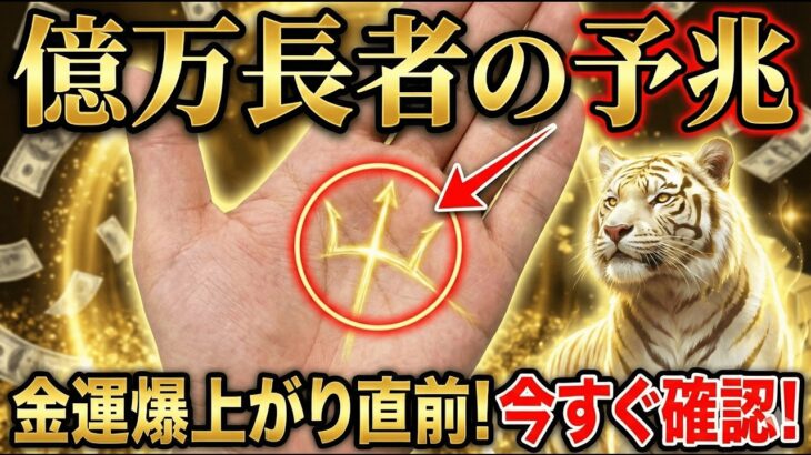 【億万長者の予兆】金運が爆上がりする直前に出る手相15選 #手相 #占い