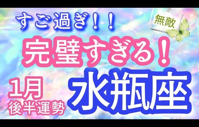 【水瓶座】♒️１月後半運勢♒️動きはじめたらすごい✨完璧だよ水瓶座さん