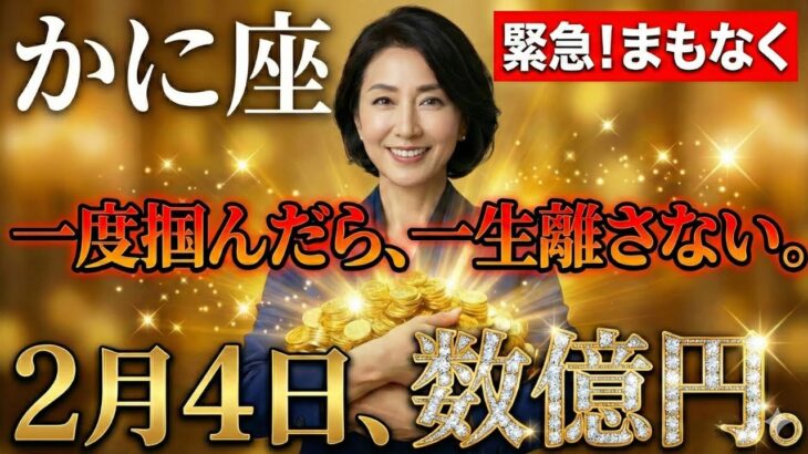 【かに座】※2月4日までに「猛烈な不安」に襲われます。それは一度掴んだら離れない「巨額の富」の前触れです…