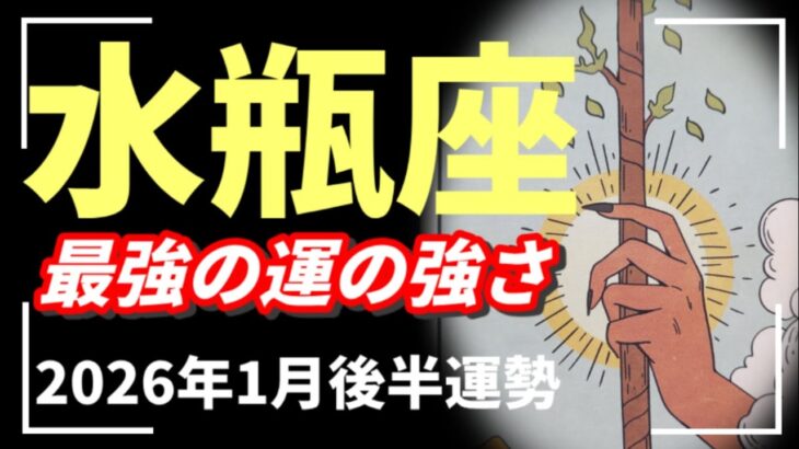 え…何これ？水瓶座だけハンパなくない！？😳最強の追い風がふいている！運が味方してるぜー🥹🌈💕‼️2026年 1月運勢 【タロット個人鑑定級リーディング 】