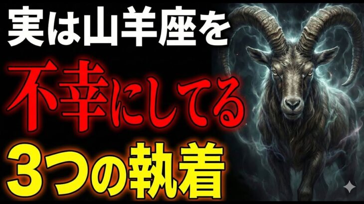 【山羊座】実はどうでもいいと受け入れると人生が好転する3つの執着
