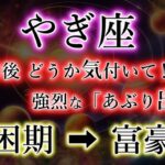 やぎ座《あぶり出し》が強烈。苦労が終わりました【気が付いた、山羊座だけでした】