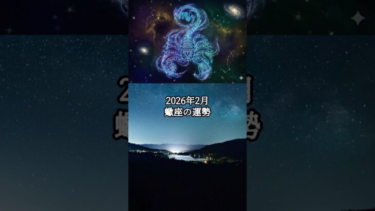 2026年2月 蠍座の運勢 #さそり座 #蠍座 #運勢 #占い #占い師 #星占い #星座占い #星座 #12星座