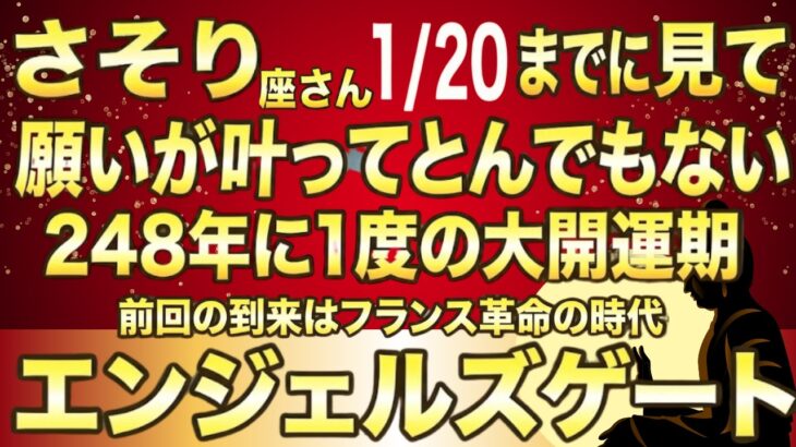 さそり座♏️1月20日までに再生できたら超幸運です！最強のエンジェルズゲートで「底なしの金運」が覚醒する今年1番の大開運期