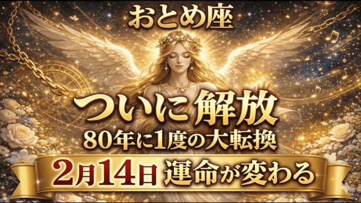 【2026年 乙女座運勢】※80年に一度の衝撃！2月14日を境に、乙女座の苦労が終わり、人生の主役へ覚醒！嘘ではありません、おめでとうございます！