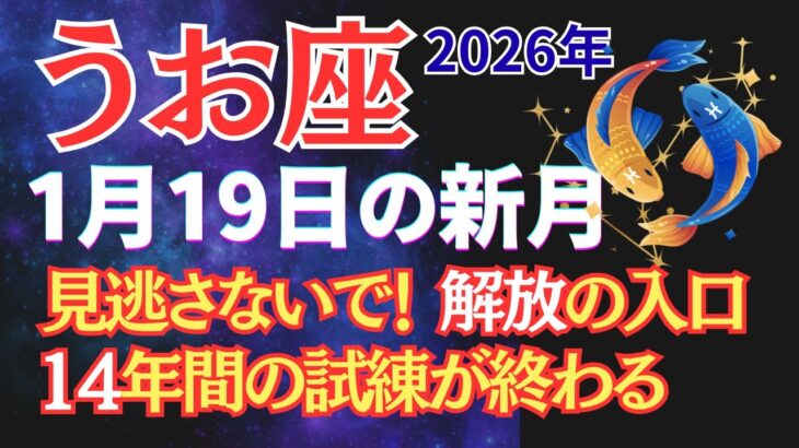 【魚座】1月19日新月、14年ぶりの呪縛からの解放 #うお座 #星座占い #占星術 #1月の運勢 #2026年運勢