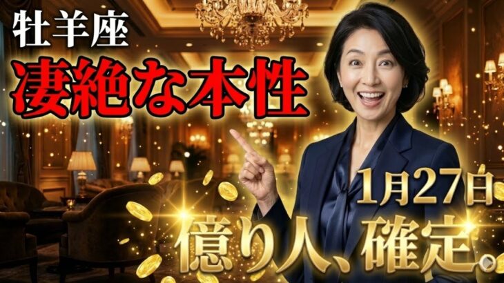 【牡羊座】その「本性」を隠さないでください。2026年1月に神様から「数億円」を受け取ります。【12星座】