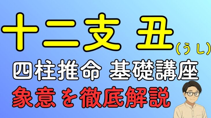 【四柱推命】十二支の丑(うし)の象意を徹底解説!基礎講座