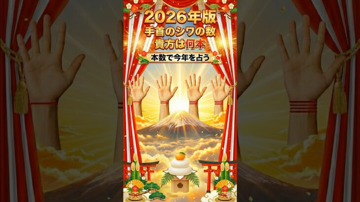 【2026年手相占い】手首のシワの数で運勢がわかります。1本・2本・3本・4本の意味と見方！#手相 #占い #手首線 #shorts