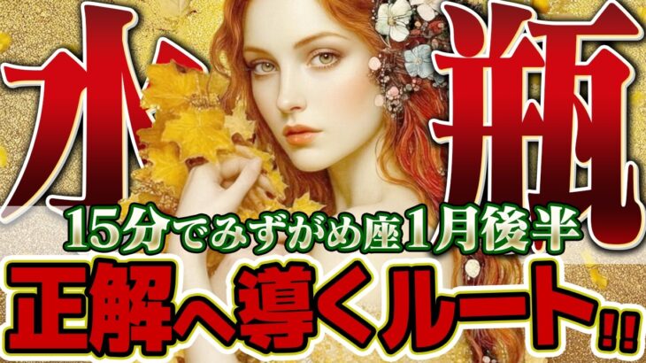 【15分でわかる！みずがめ座1月後半】人生最大の分岐点。「消去法」があなたを正解へと導く最短ルート【癒しの眠れる占い】