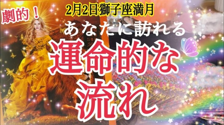 【個人鑑定級😳❗️】あなたに訪れる運命的な流れ🎯2月2日獅子座満月🌕リンク占い🔮⚡️