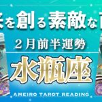 【水瓶座♒️２月前半】直感、センスがきらりと輝く。その直感、合ってます👀✨諦めずに頑張って良かったと思うことがありそう🍀